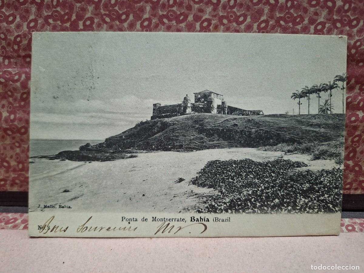 Postales: ANTIGUA POSTAL PONTA DE MONTSERRATE BAHIA BRASIL J. MALLO