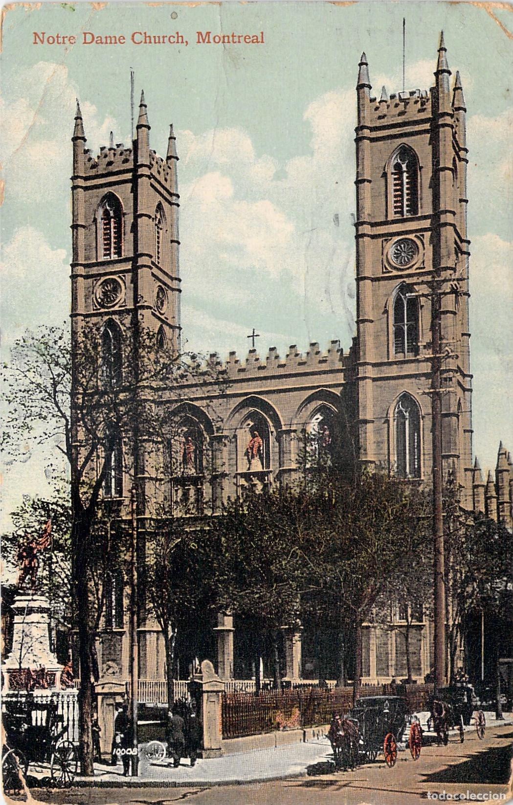 Postales: Postal de la Bas&iacute;lica de Notre-Dame en Montreal