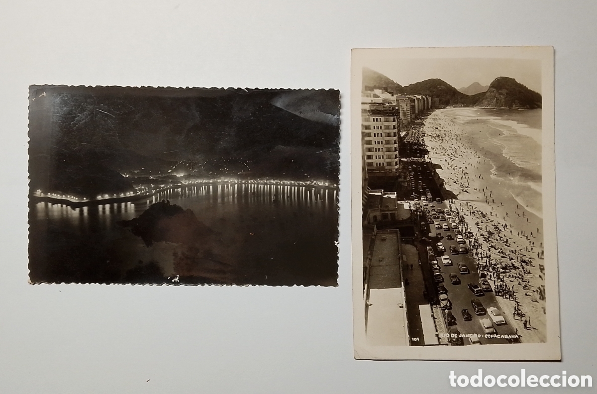 Postales: 2 postales Brasil R&iacute;o de Janeiro Copacabana