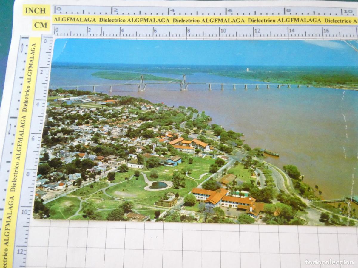 Cartes Postales: POSTAL DE ARGENTINA. CORRIENTES VISTA AEREA CIUDAD PUENTE CARRETERO GENERAL MANUEL BELGRANO. 348