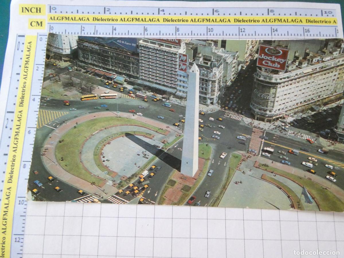 Postcards: POSTAL DE ARGENTINA. BUENOS AIRES VISTA AEREA DE LA CIUDAD PLAZA REP&Uacute;BLICA OBELISCO. 355