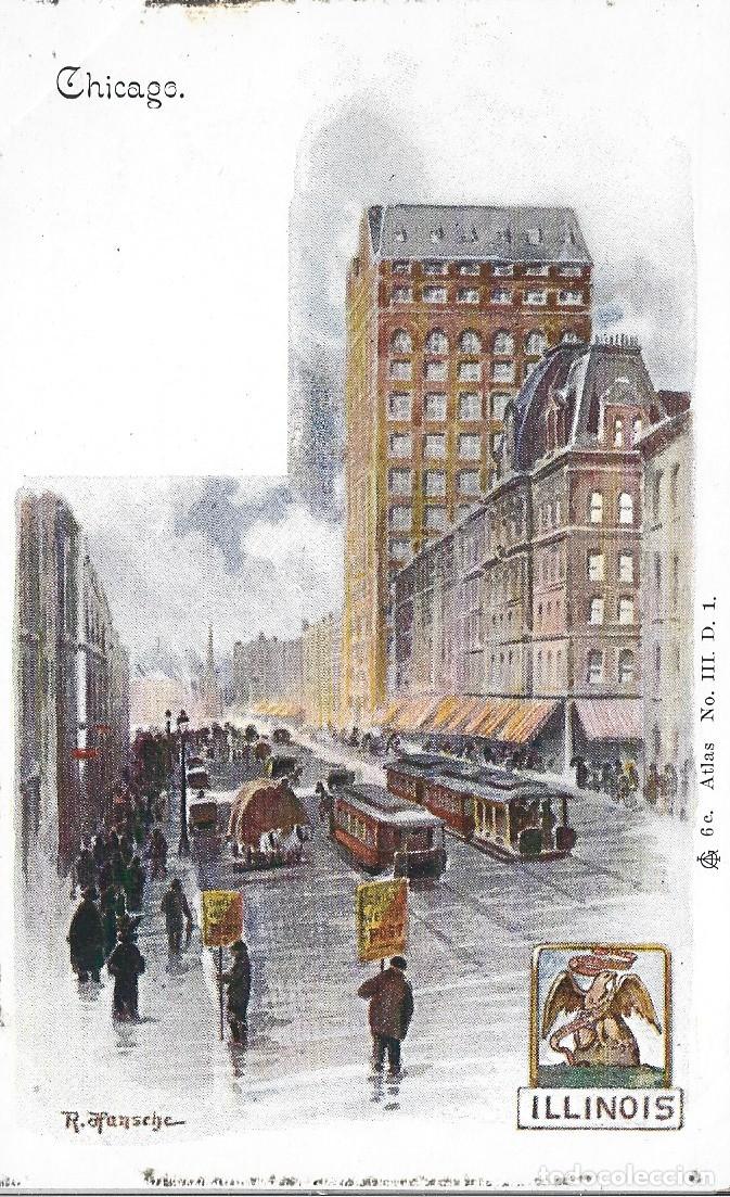 Postales: ILLINOIS (ESTADOS UNIDOS) - CALLE DE CHICAGO - UNIVERSAL POSTAL UNION