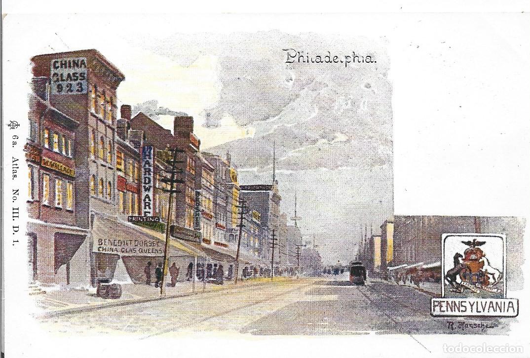 Cartoline: PENSILVANIA (ESTADOS UNIDOS) - CALLE DE FILADELFIA - UNIVERSAL POSTAL UNION