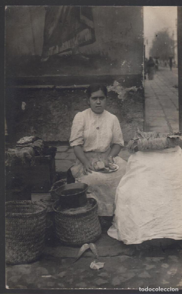 Postales: &iexcl;&iexcl;&iexcl;Tarjeta ***** 5 estrellas !!1910 ca M&eacute;xico vendedora de tamales.Editor M.Torres.Magnifica foto
