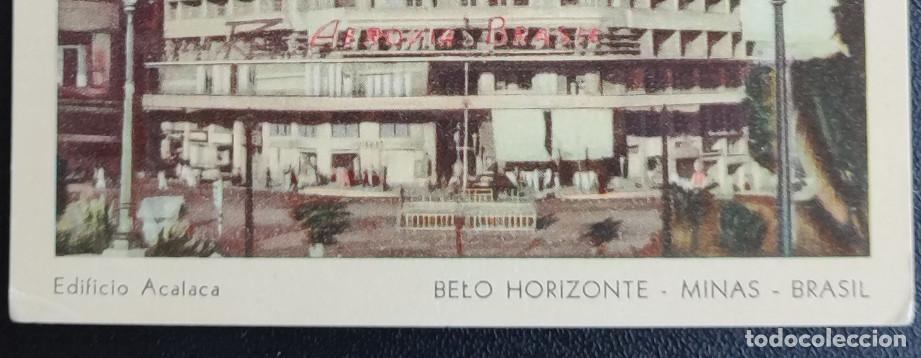 Postales: EDIFICIO ACALACA, BELO HORIZONTE, MINAS, BRASIL, POSTAL ANTIGUA COLOREADA - Foto 2