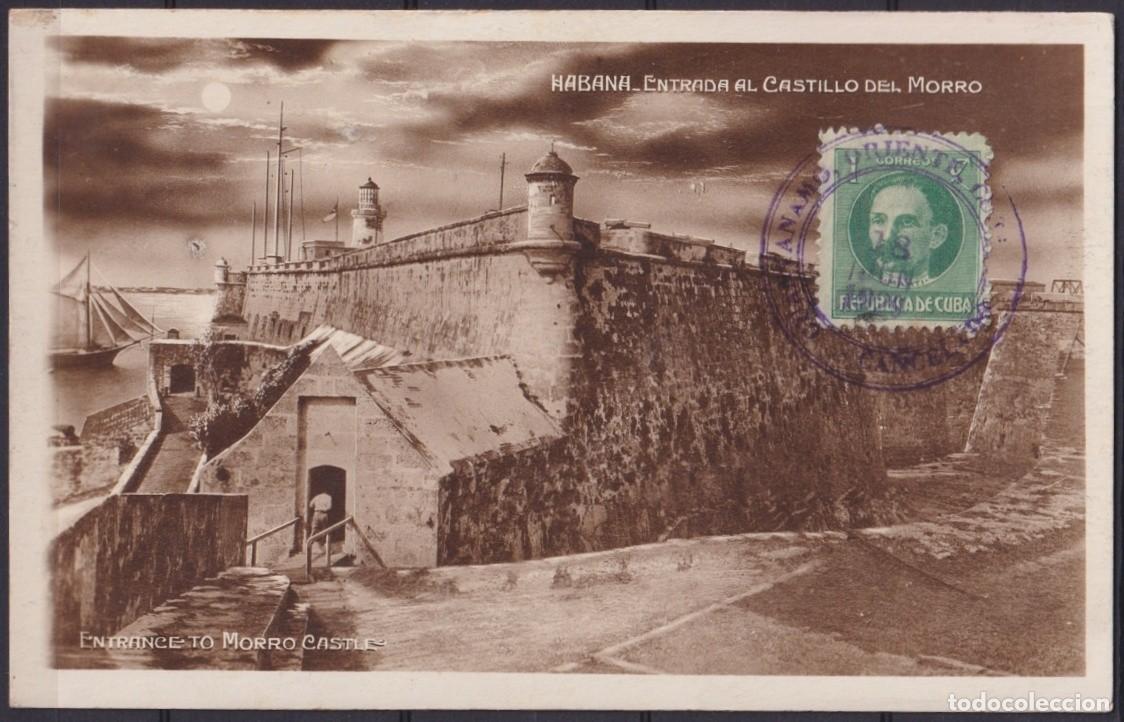 Postales: POS-1884 CUBA POSTCARD 1929 1c MARTI USE HAVANA MORRO CASTLE.