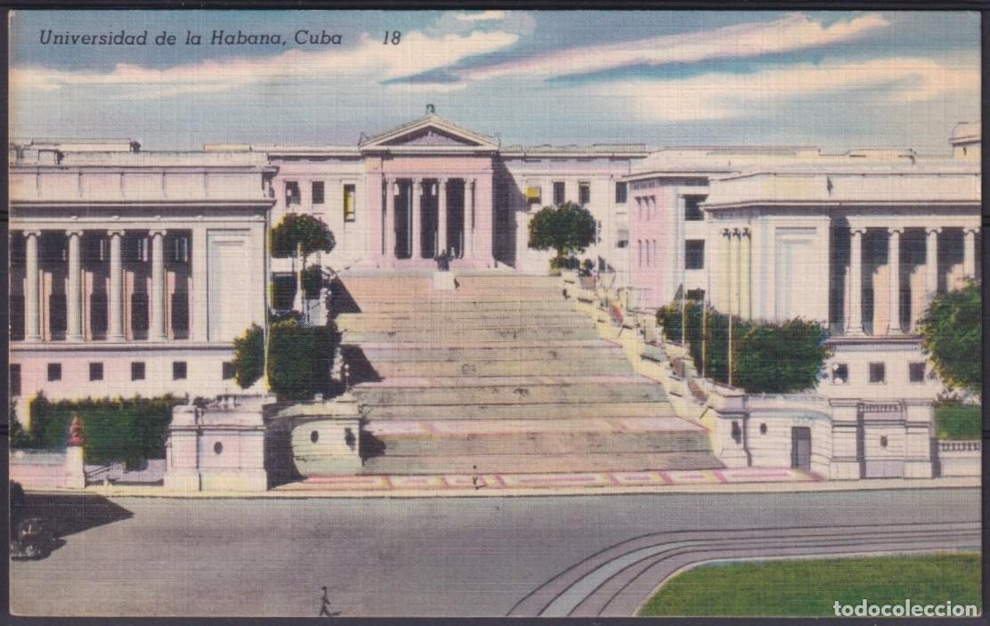 Postales: POS-1888 CUBA POSTCARD 1951 UNIVERSITY OF HAVANA TO CALIFORNIA USA US.
