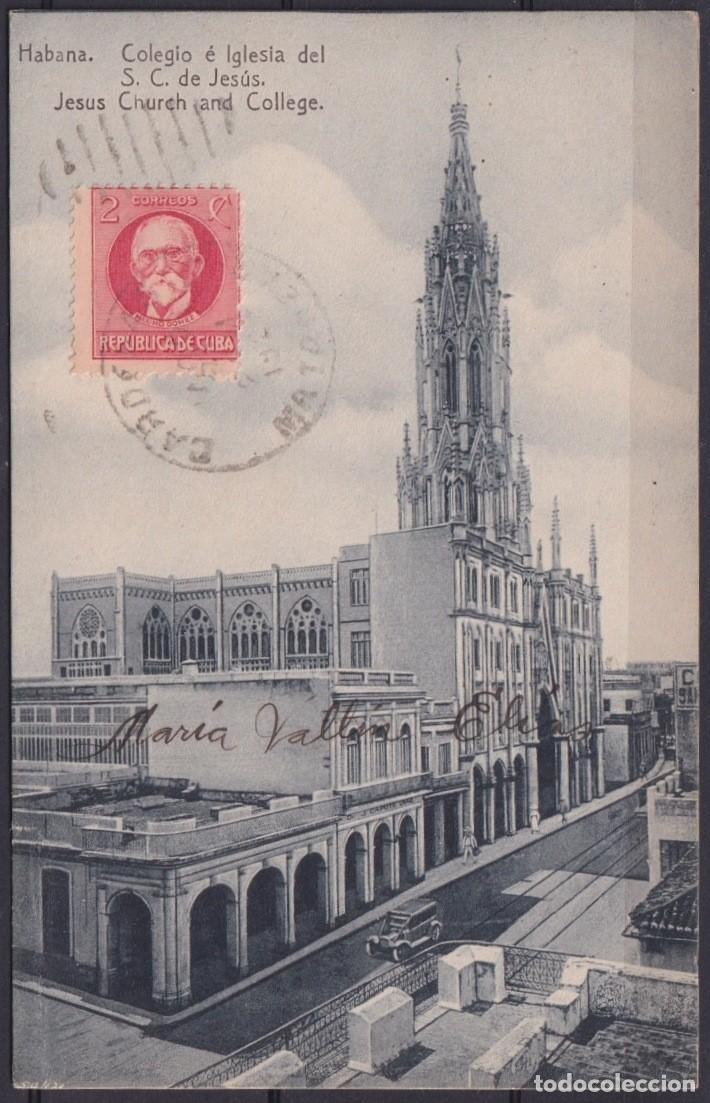 Cartoline: POS-1918 CUBA POSTCARD 1922 HAVANA REINA STREET CHURCH OF JESUS TO ARGENTINA.