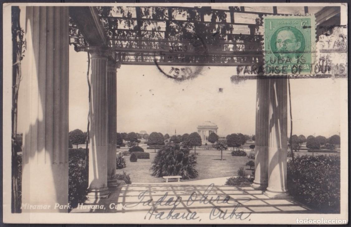 Cartoline: POS-1929 CUBA POSTCARD 1930 1c MIRAMAR PARK TO ARGENTINA.