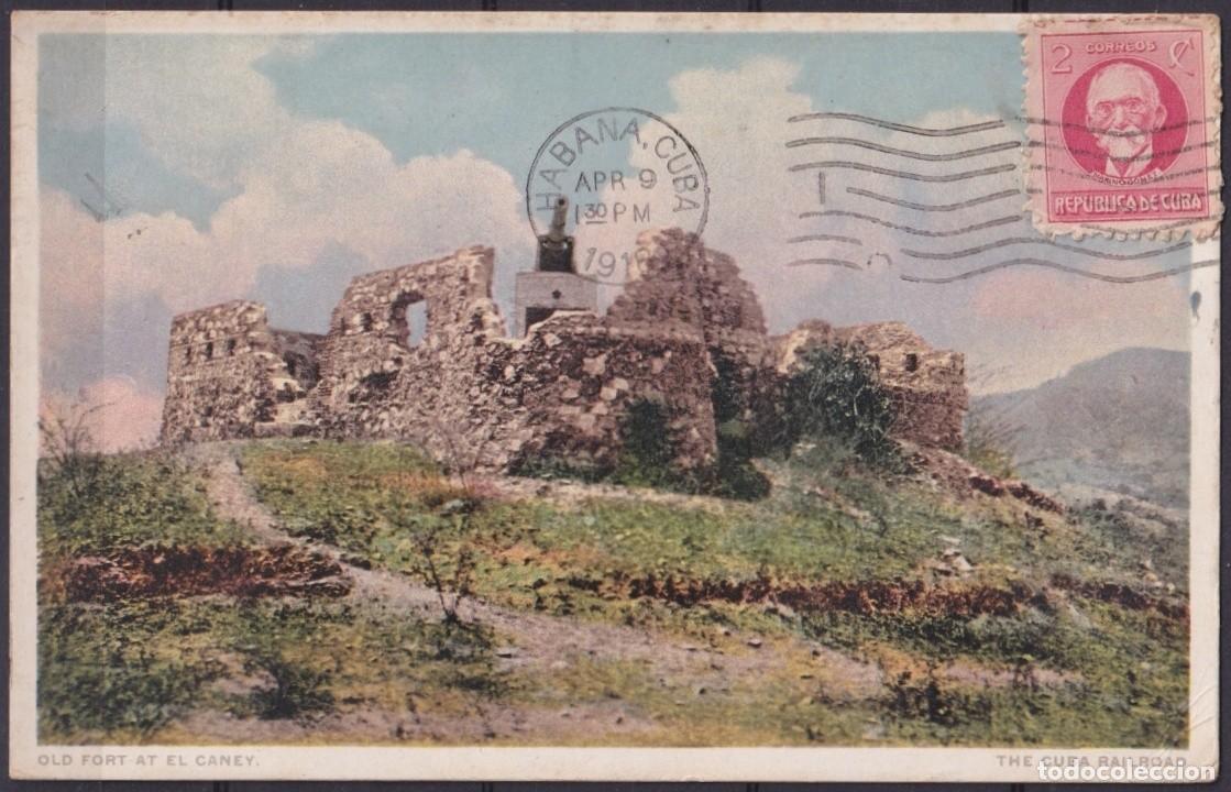 Cartoline: POS-1943 CUBA POSTCARD 1918 CENSORSHIP SANTIAGO DE CUBA EL VISO FORT TO ARGENTINA.