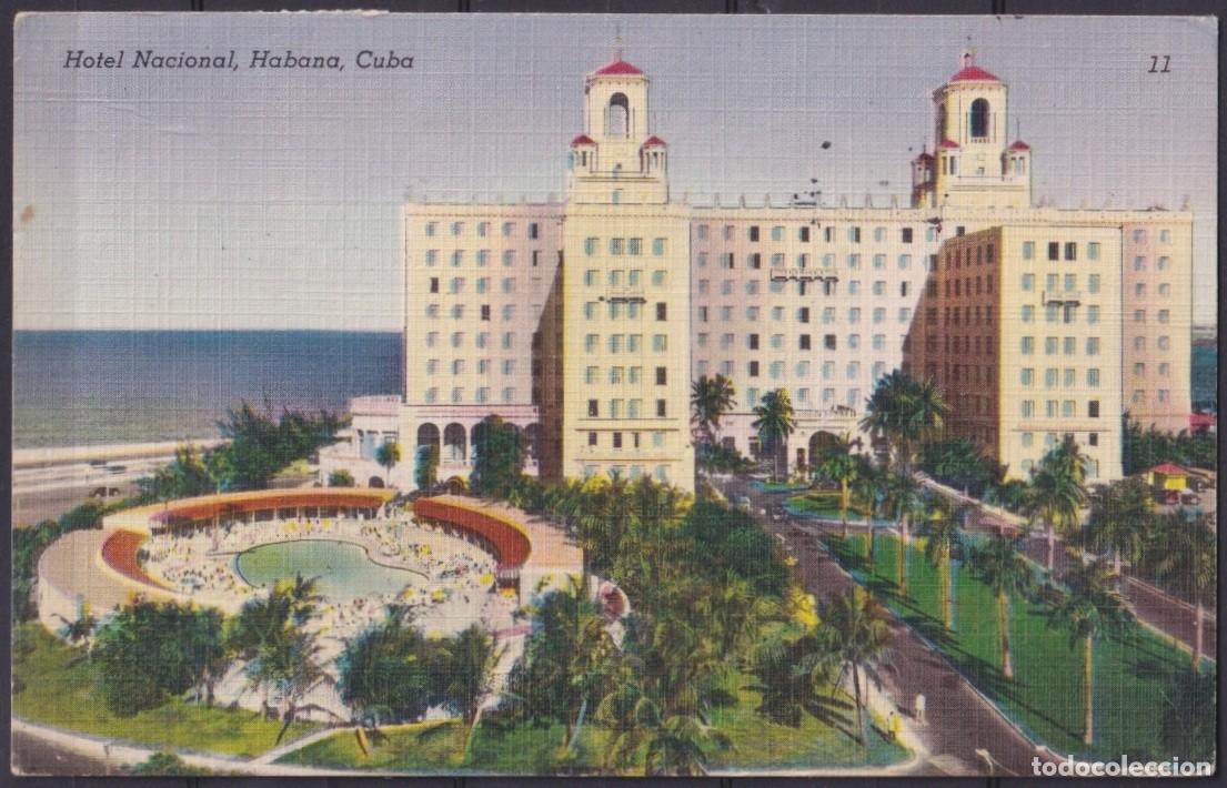 Cartoline: POS-1885 CUBA POSTCARD 1955 CHARISTMAS NATIONAL HOTEL WITH SEMIPOSTAL.