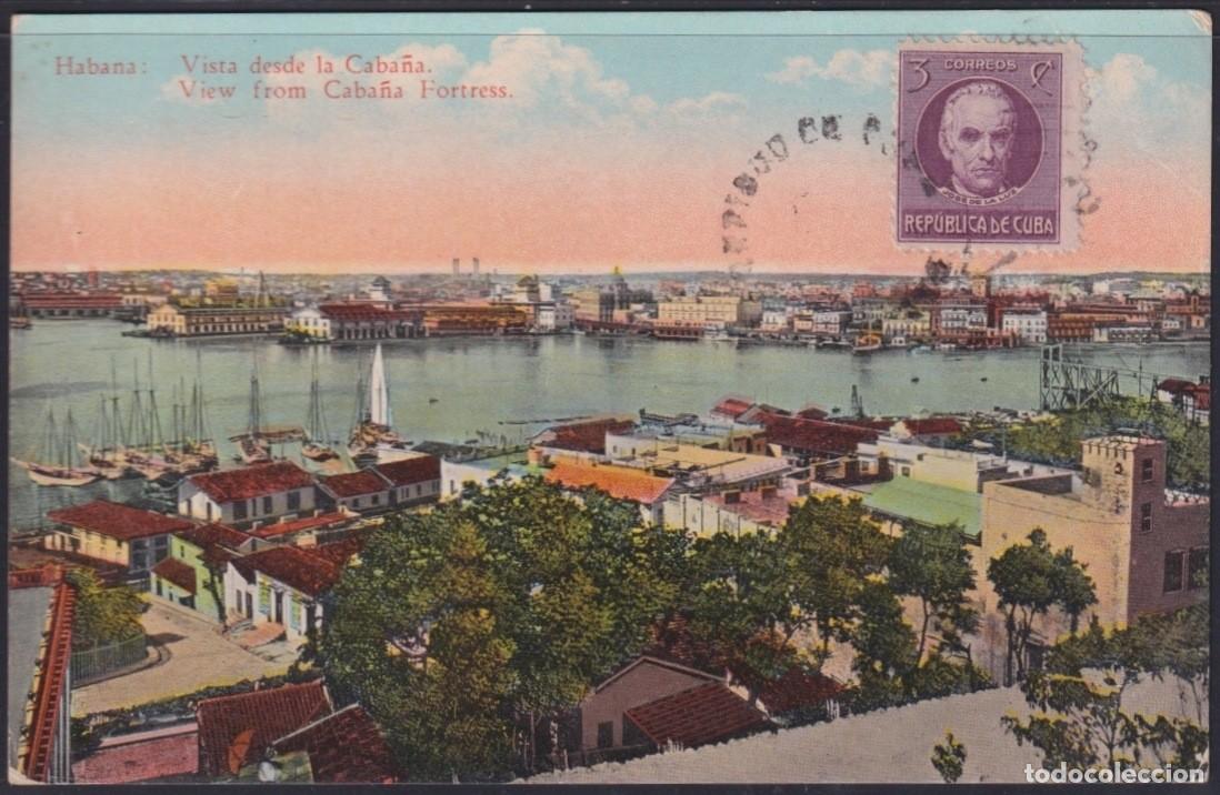 Postales: POS-1922 CUBA POSTCARD CIRCA 1910 HAVANA HARBOR LANDSCAPE CABA&Ntilde;A FORTRESS TO LUXEMBURG.