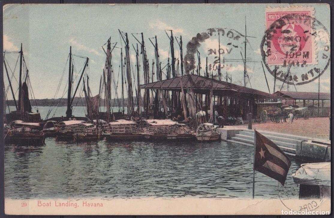 Postales: POS-1926 CUBA POSTCARD 1917 HAVANA BOAT OF LANDING TO ARGENTINA.