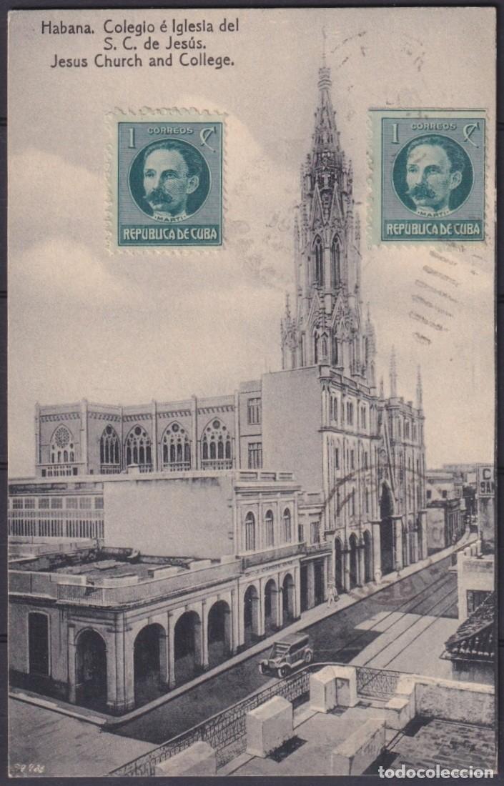 Postales: POS-1932 CUBA POSTCARD 1919 HAVANA REINA STREET CHURCH OF JESUS TO ARGENTINA.