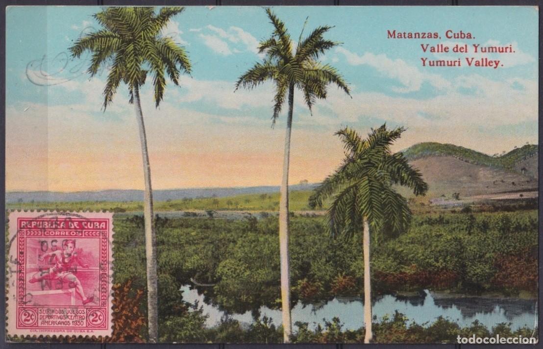 Postales: POS-1947 CUBA POSTCARD 1930 YUMURY VALLEY LANDSCAPE GUANTANAMO TO ARGENTINA.