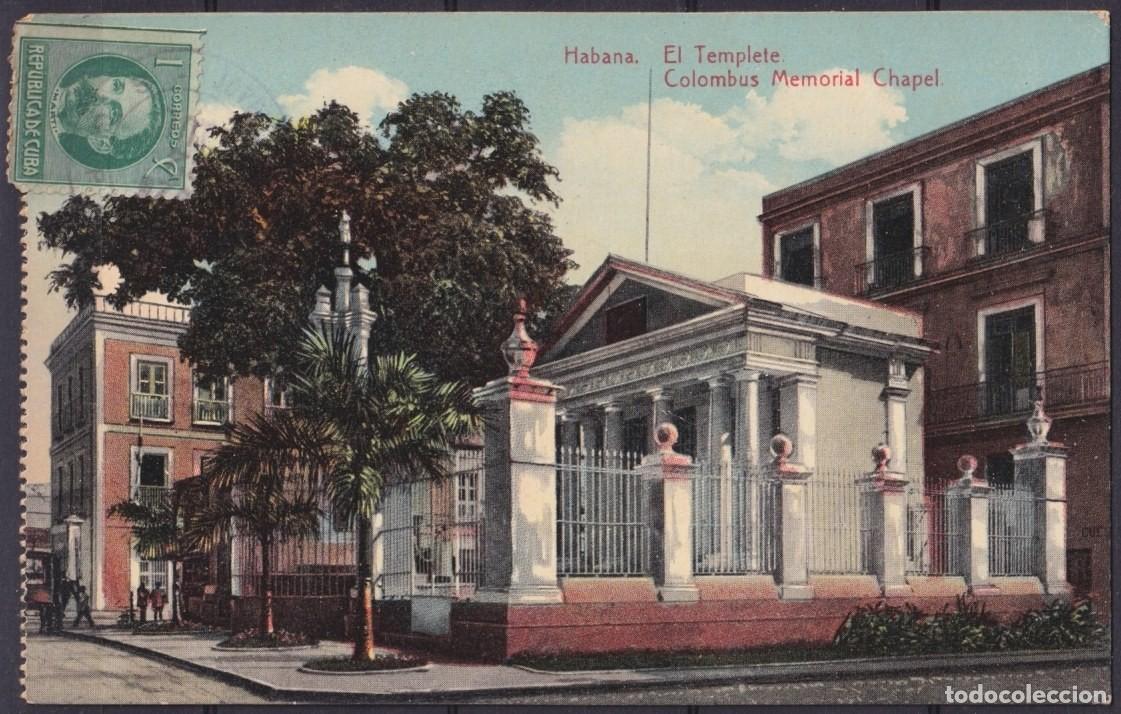 Postales: POS-1946 CUBA POSTCARD CIRCA 1920 HAVANA EL TEMPLETE UNUSED + STAMPS.