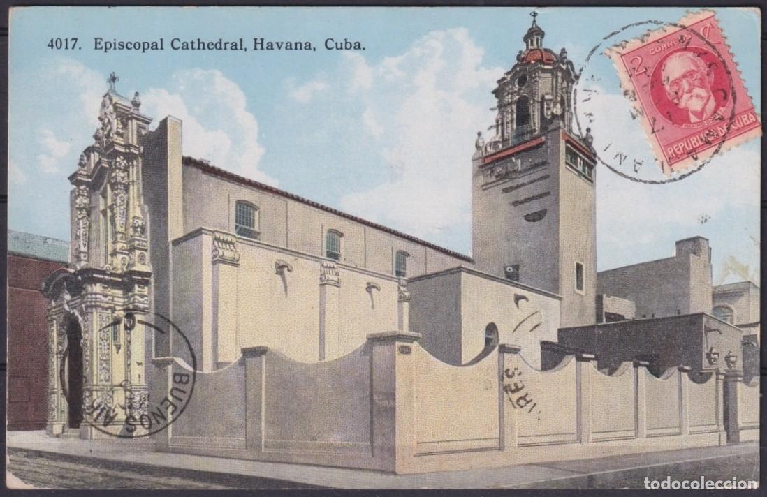 Postales: POS-1945 CUBA POSTCARD 1921 HAVANA EL ANGEL CHURCH CAMAJUANI TO ARGENTINA.