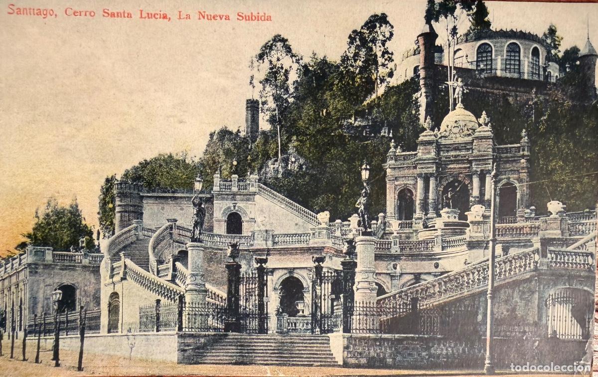 Postales: POSTAL CHILE SANTIAGO CERRO SANTA LUCIA. LA NUEVA SUBIDA