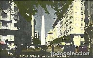 Postales: Argentina ++ & Postal, Buenos Aires, Avenida Presidente, R.S Pena y Obelisco, Ed. Kolmann (27777)