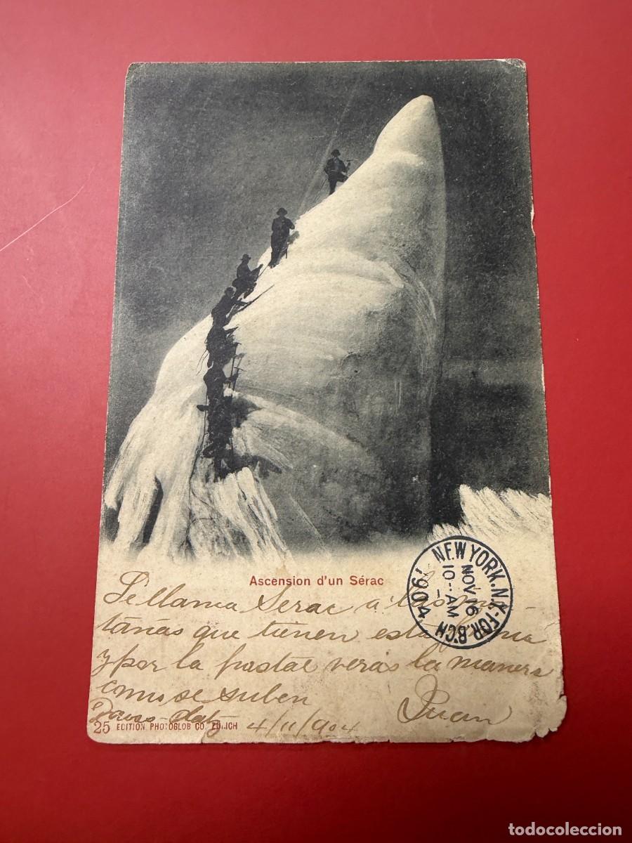 Postales: TARJETA POSTAL - ALPINISMO - ASCENSION D&rsquo;UN S&Eacute;RAC - PHOTOGLOB Z&Uacute;RICH - CUBA 1904