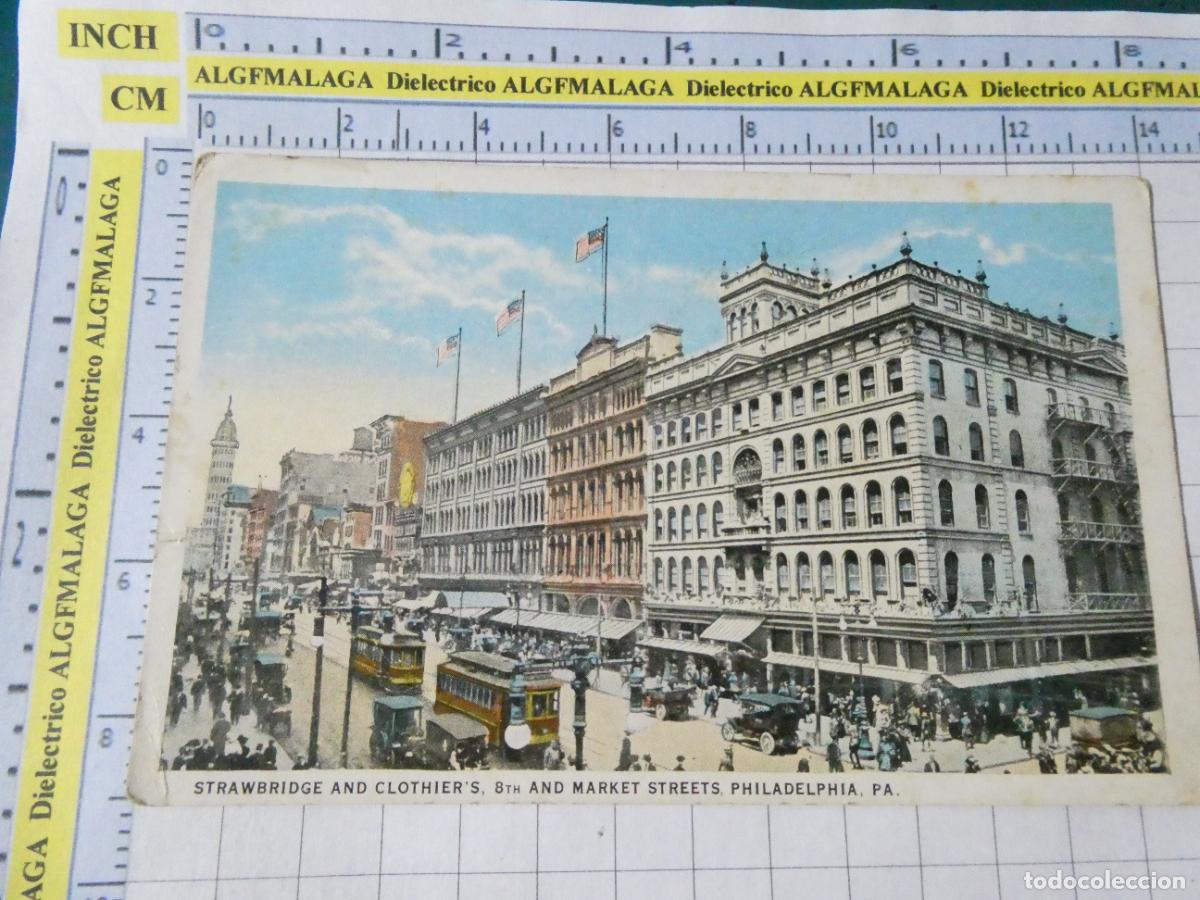 Postales: POSTAL DE ESTADOS UNIDOS. A&Ntilde;OS 10 30 PHILADELPHIA STRAWBRIDGE AND CLOTHIER'S 8TH AND MARKET ST. 2969