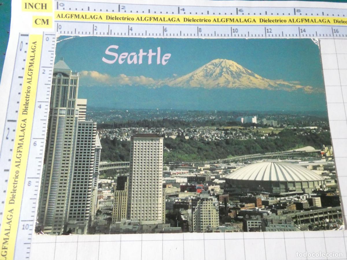 Postales: POSTAL DE ESTADOS UNIDOS. SEATTLE WASHINGTON MUTUAL BUILDING PABELL&Oacute;N BASKET NBA SUPERSONICS. 2979