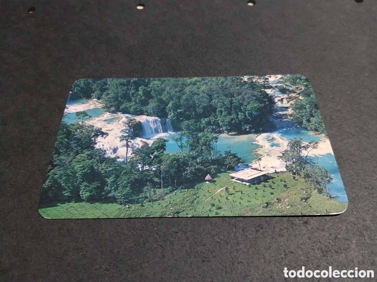 Postales: Postal cascada azul, Chiapas M&eacute;xico