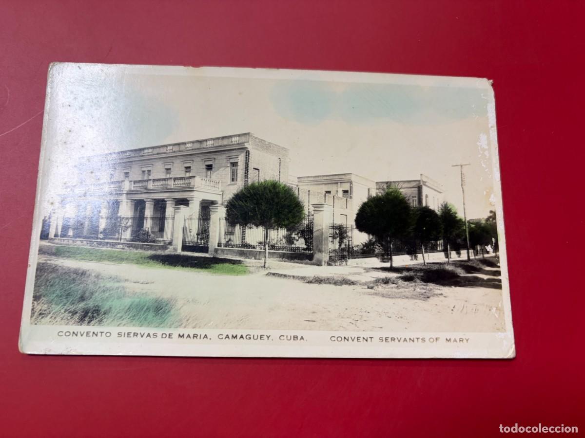 Postales: TARJETA POSTAL - CUBA - CAMAG&Uuml;EY - CONVENTO SIERVAS DE MAR&Iacute;A - FACHADA Y JARDINES