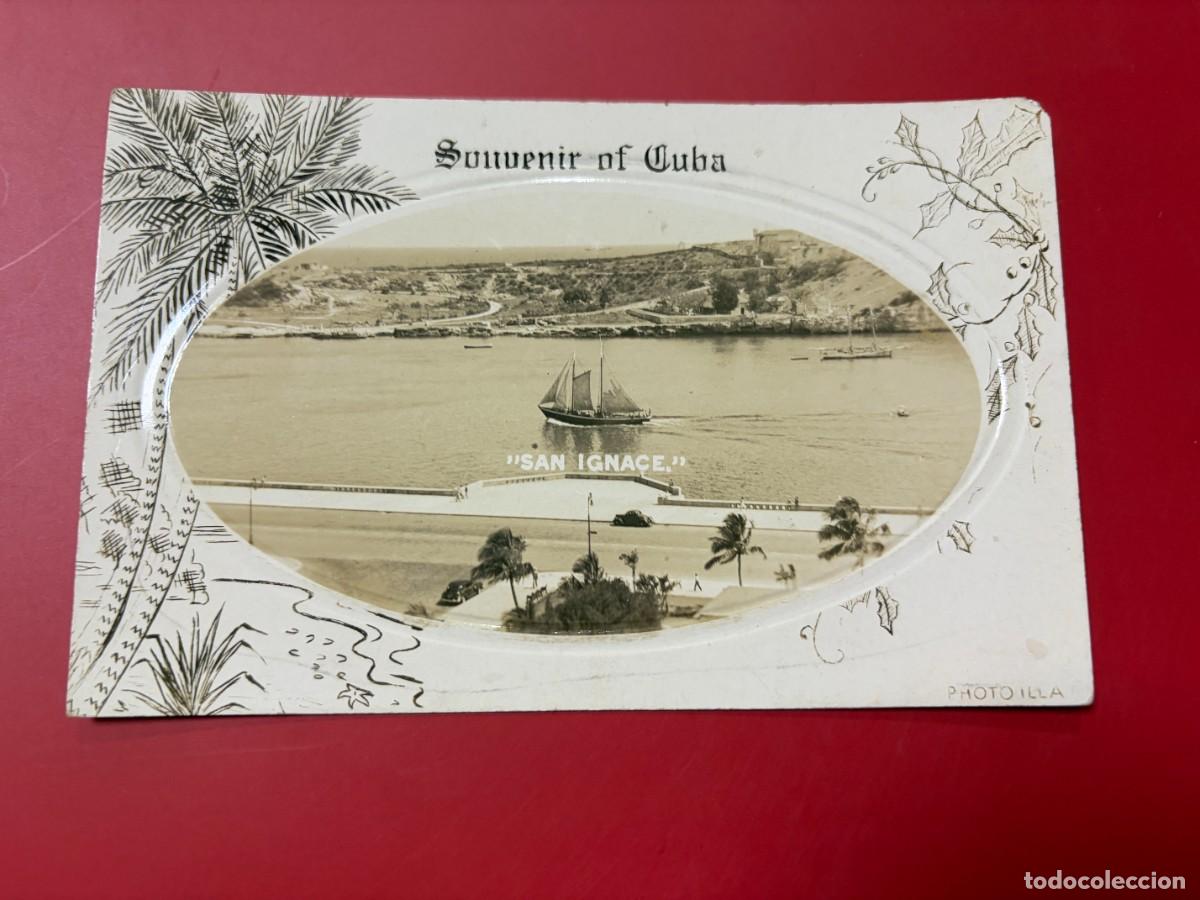Postales: TARJETA POSTAL - CUBA - SOUVENIR OF CUBA - VELERO SAN IGNACE - VISTA DEL PUERTO - PHOTO ILLA