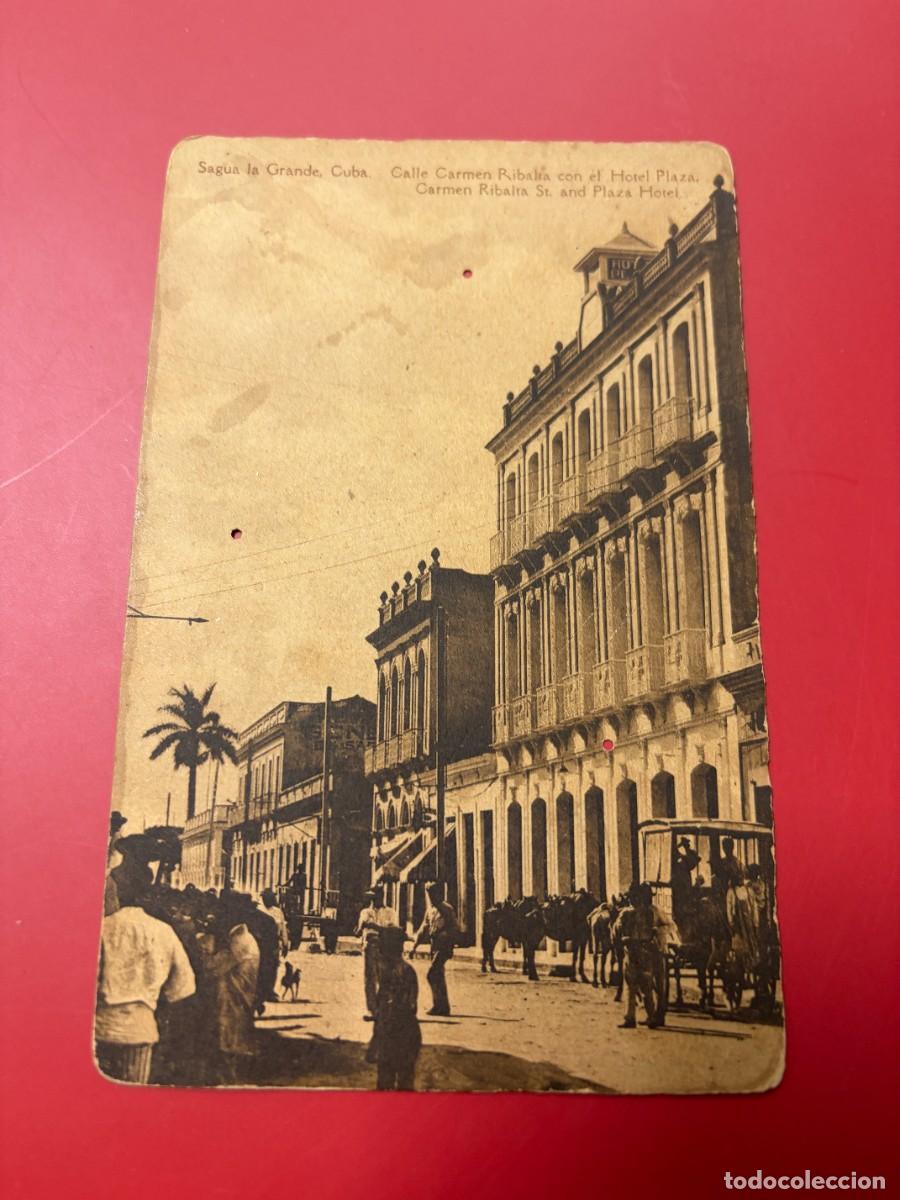 Postales: TARJETA POSTAL - CUBA - SAGUA LA GRANDE - CALLE CARMEN RIBALTA - HOTEL PLAZA -