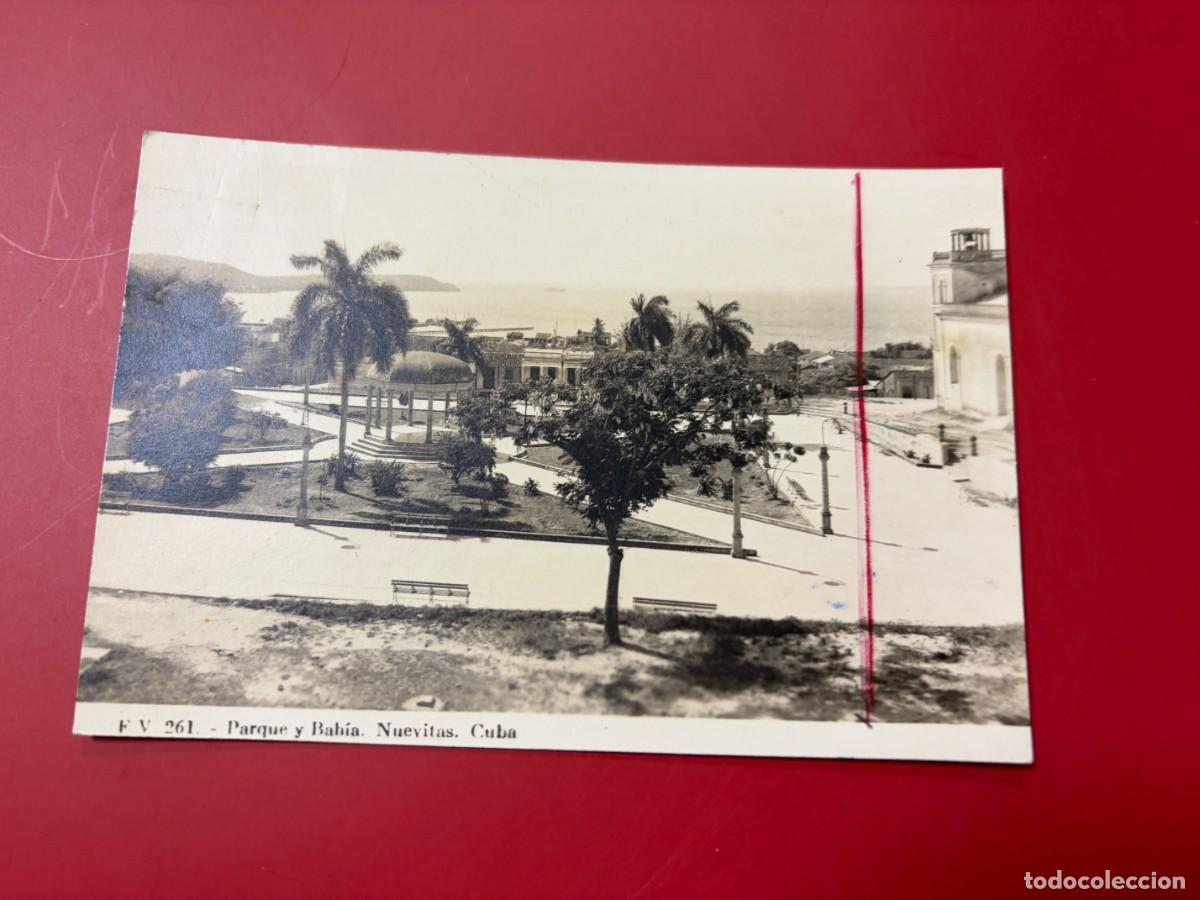 Postales: TARJETA POSTAL FOTOGR&Aacute;FICA - CUBA - NUEVITAS - PARQUE Y BAH&Iacute;A - VISTA PANOR&Aacute;MICA - N&ordm; 261 - A&Ntilde;O 1946