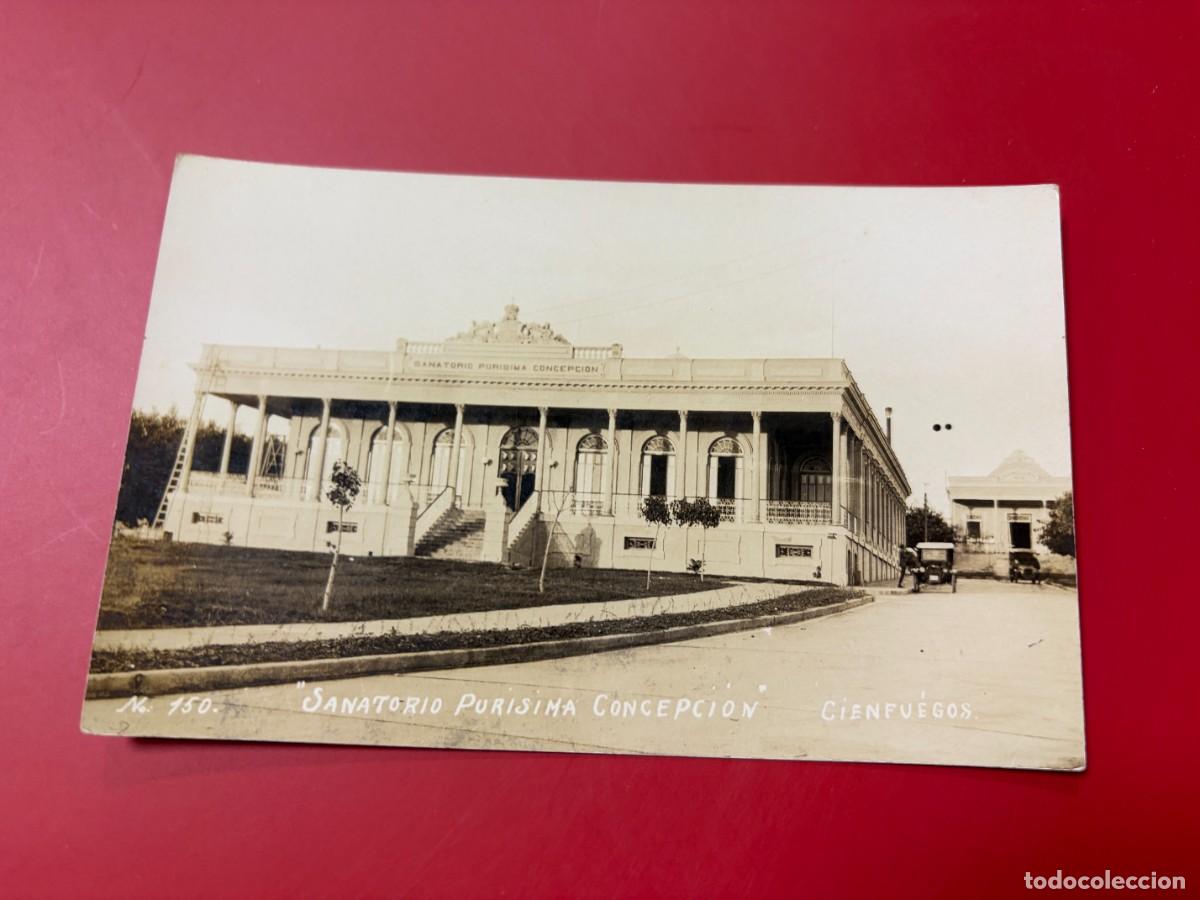 Postales: TARJETA POSTAL FOTOGR&Aacute;FICA - CUBA - CIENFUEGOS - SANATORIO PUR&Iacute;SIMA CONCEPCI&Oacute;N - FACHADA Y COCHES -