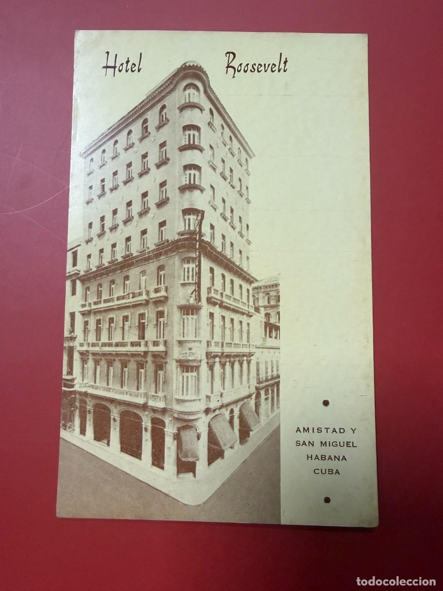 Postales: TARJETA POSTAL - CUBA - LA HABANA - HOTEL ROOSEVELT - CALLES AMISTAD Y SAN MIGUEL - PUBLICITARIA