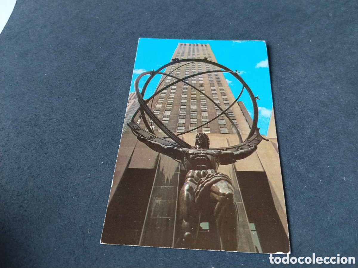 Postales: Postal estatua de atlas,rockefeller center, New York City