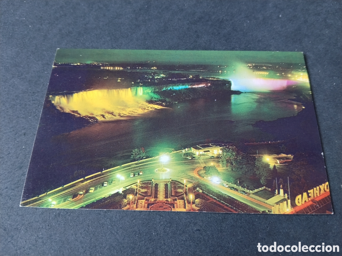 Postales: Postal cataratas del Ni&aacute;gara,de noche Ontario ,Canad&aacute;
