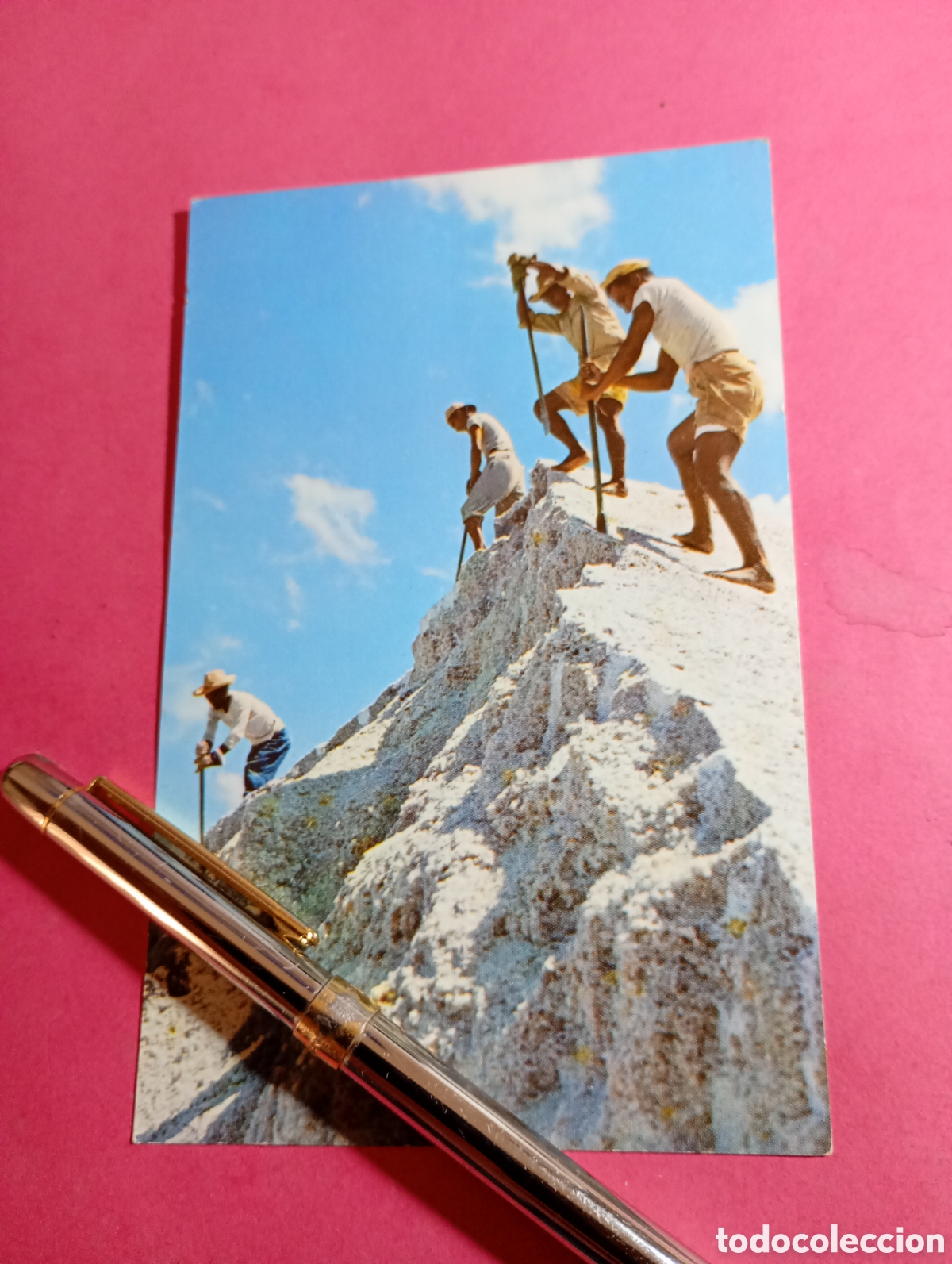 Postales: ARAYA VENEZUELA ''OBREOS EN LAS SALINAS'' COLOR ESCITA detlles en fotos