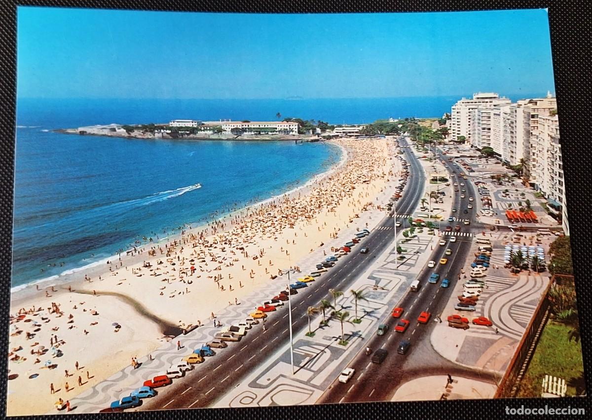 Postales: LAMINA POSTAL GRANDE (21 X 15) EN COLOR DE RIO DE JANEIR0 - PLAYA DE COPACABANA - NUEVA