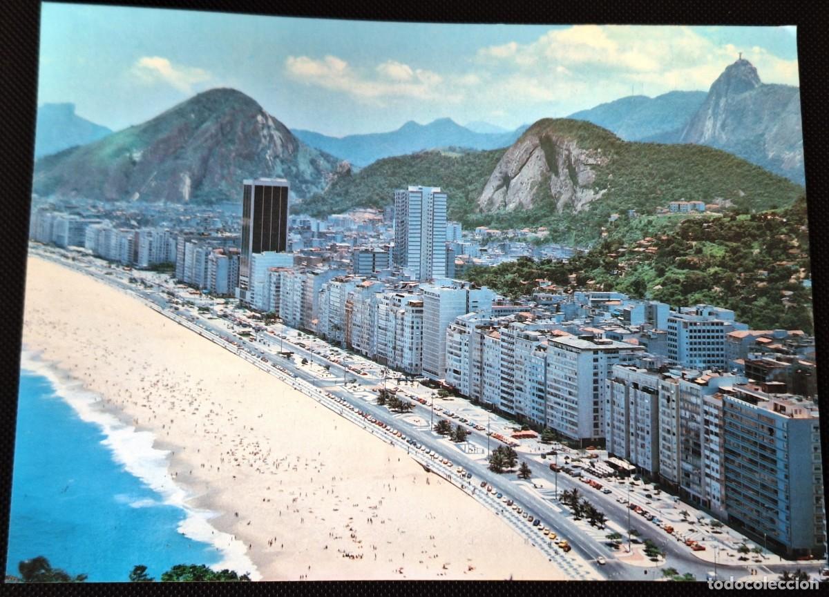 Postales: LAMINA POSTAL GRANDE (21 X 15) EN COLOR DE RIO DE JANEIR0 - PLAYA DE COPACABANA - NUEVA