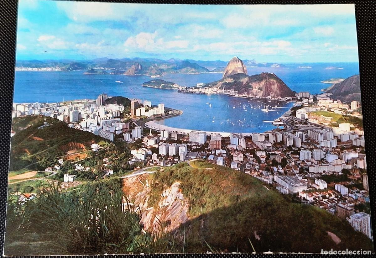 Postales: LAMINA POSTAL GRANDE (21 X 15) EN COLOR DE RIO DE JANEIR0 - BAHIA DE BOTAFOGO- NUEVA