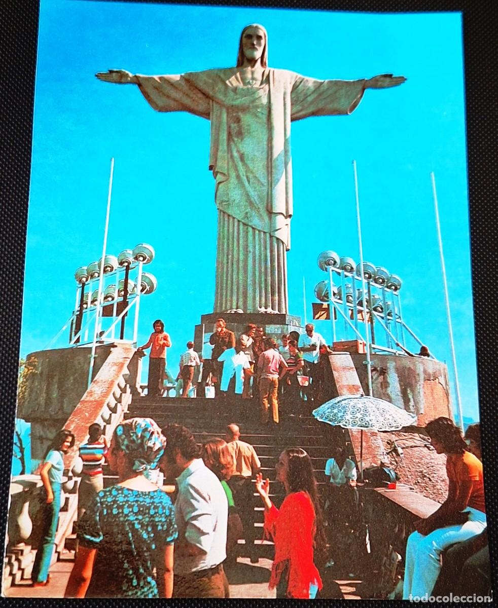 Postales: LAMINA POSTAL GRANDE (21 X 15) EN COLOR DE RIO DE JANEIR0 - CRISTO REDENTOR - NUEVA