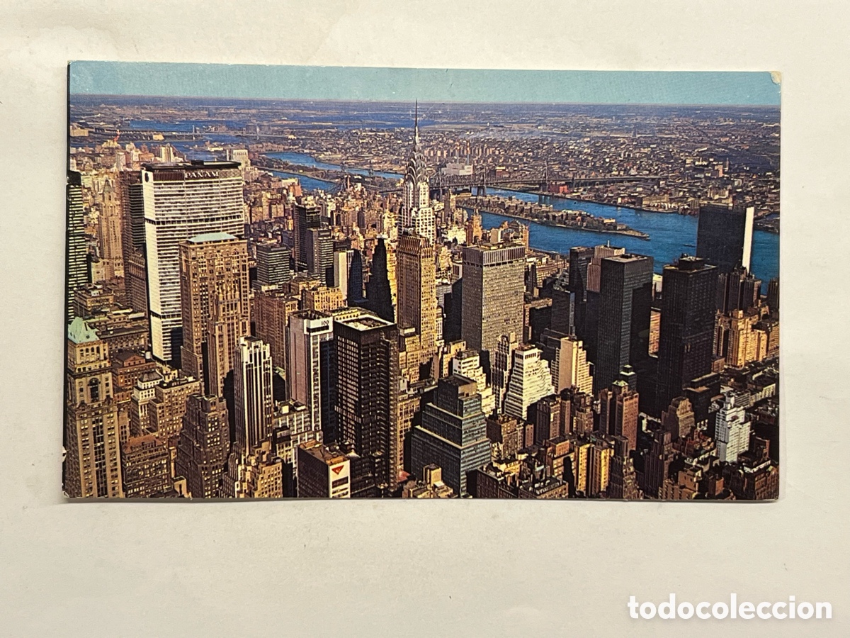 Postales: NEW YORK. Postal ISLE OF MANHATTAN Looking North-East from the Empire State Building (a.1972)