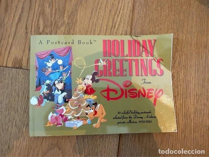 Postales: Libro de 26 postales Disney Holiday Greetings 1991 Running Press vintage