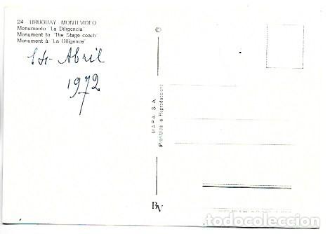 Postales: MONUMENTO &rdquo; LA DILIGENCIA &rdquo;.- MONTEVIDEO / URUGUAY - Foto 2