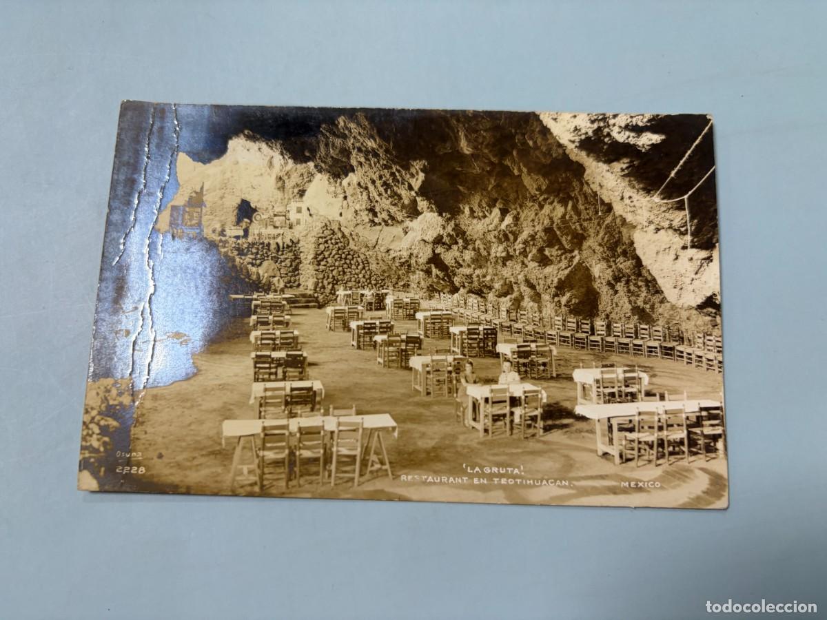Postales: TARJETA POSTAL FOTOGR&Aacute;FICA. M&Eacute;XICO. TEOTIHUAC&Aacute;N. RESTAURANTE LA GRUTA EN CUEVA. N&ordm; 2228