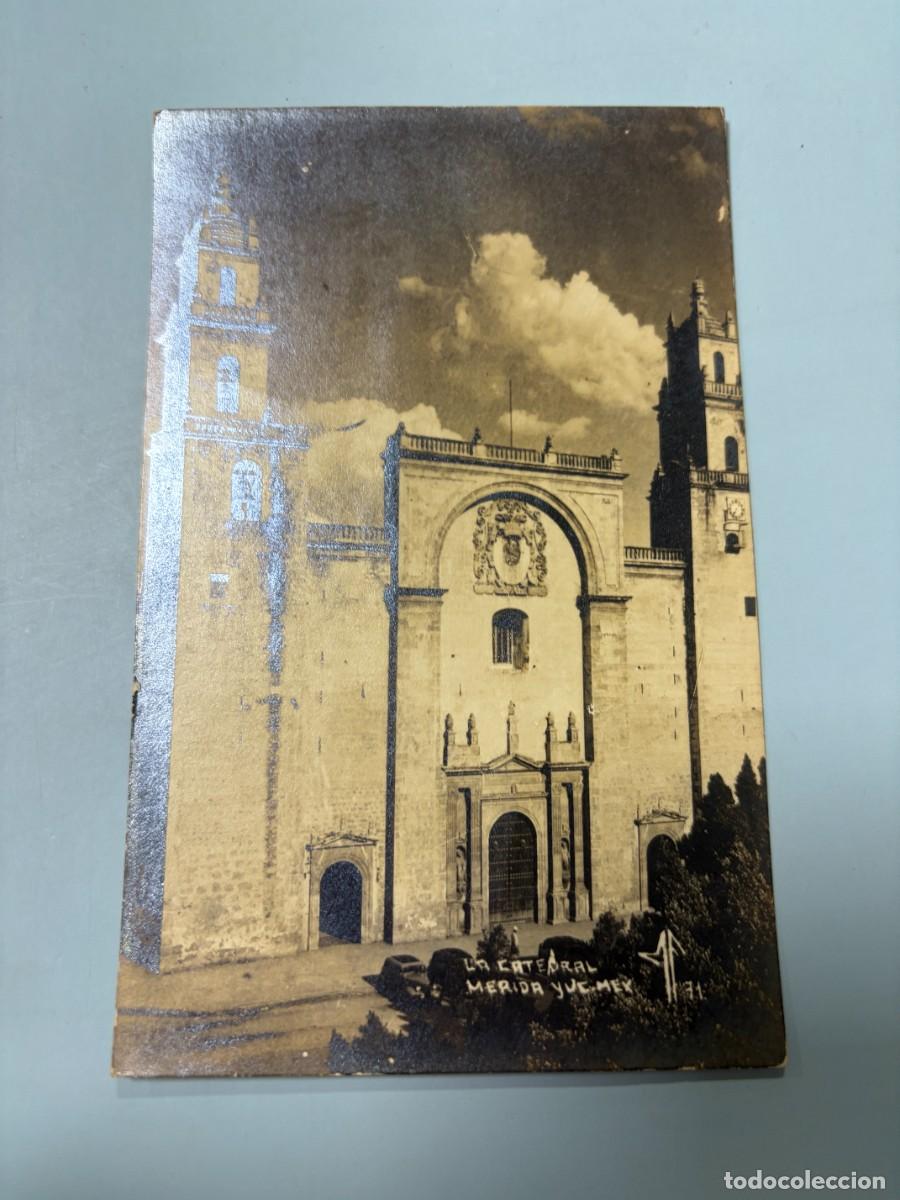 Postales: TARJETA POSTAL FOTOGR&Aacute;FICA. M&Eacute;XICO. M&Eacute;RIDA, YUCAT&Aacute;N. CATEDRAL DE SAN ILDEFONSO.