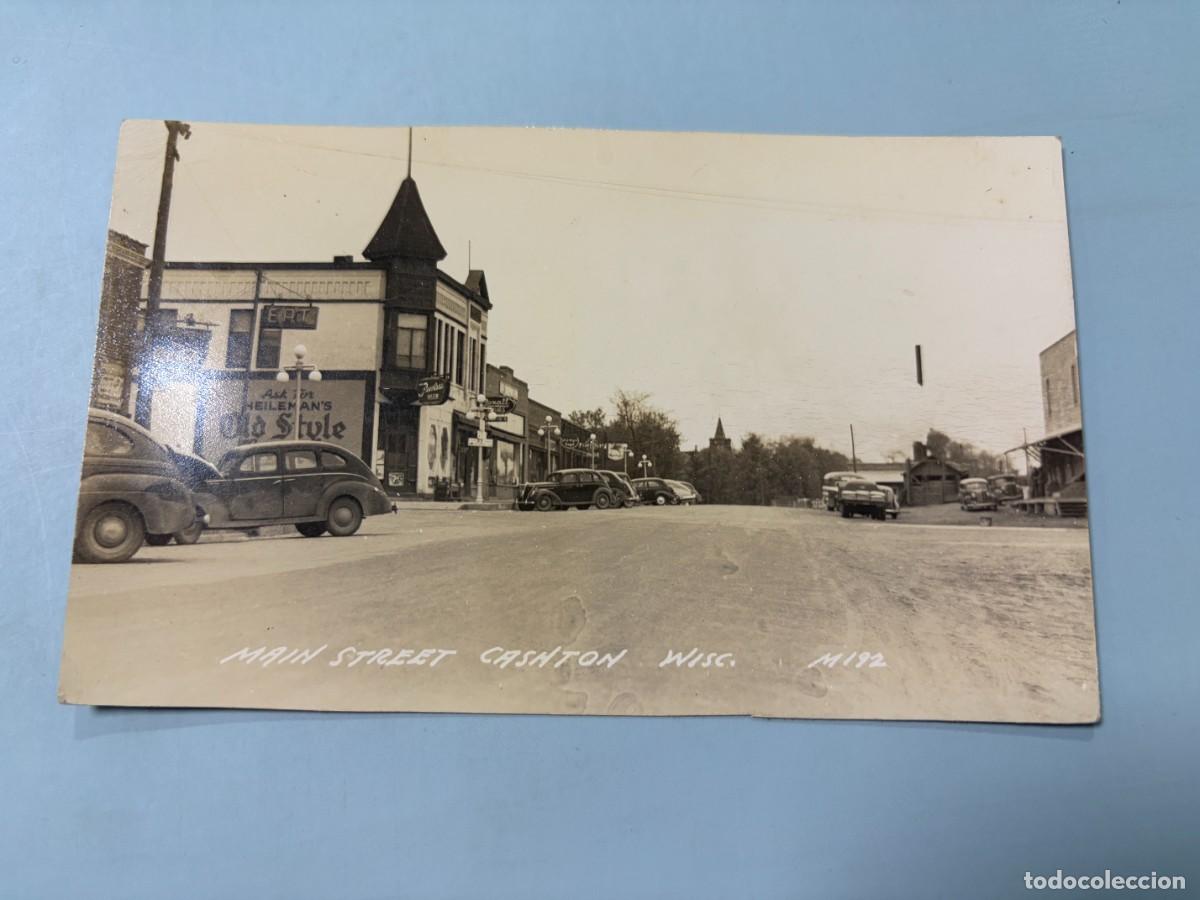 Postales: TARJETA POSTAL FOTOGR&Aacute;FICA. ESTADOS UNIDOS. CASHTON, WISCONSIN. MAIN STREET. CALLE PRINCIPAL