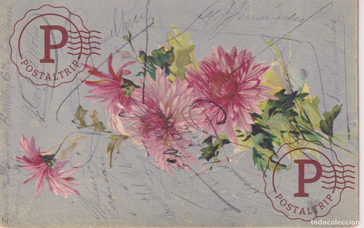 Postales: FLORES. FLOWERS. FLEURS. ENVIADA DESDE EJERCITO REVOLUCIONARIO INFANTERIA. URUGUAY. COMANDANTE.