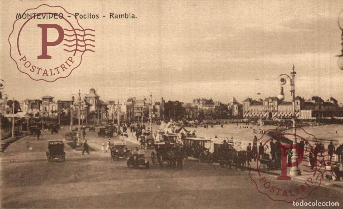 Postales: URUGUAY. MONTEVIDEO. POCITOS. RAMBLA