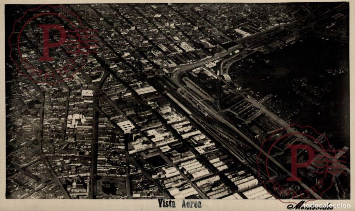 Postales: URUGUAY. MONTEVIDEO. VISTA AEREA. RPPC. FOTOGRAFICA. REAL PHOTO.