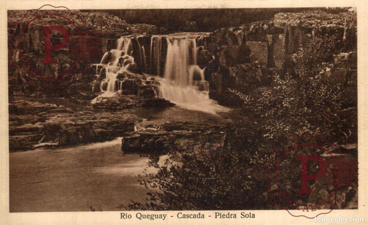 Postales: URUGUAY. RIO QUEGUAY. CASCADA. PIEDRA SOLA.